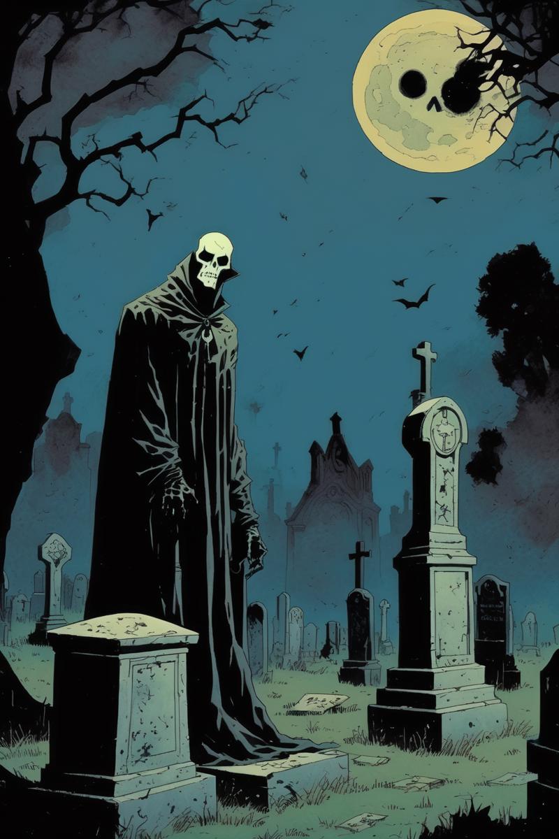 00372-2437877742-_lora_Mike Mignola Style_1_Mike Mignola Style - un personnage phantomatique dans un cimetière a la pleine lune style mike mignol.png